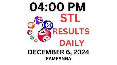 STL PAMPANGA DAILY RESULTS .